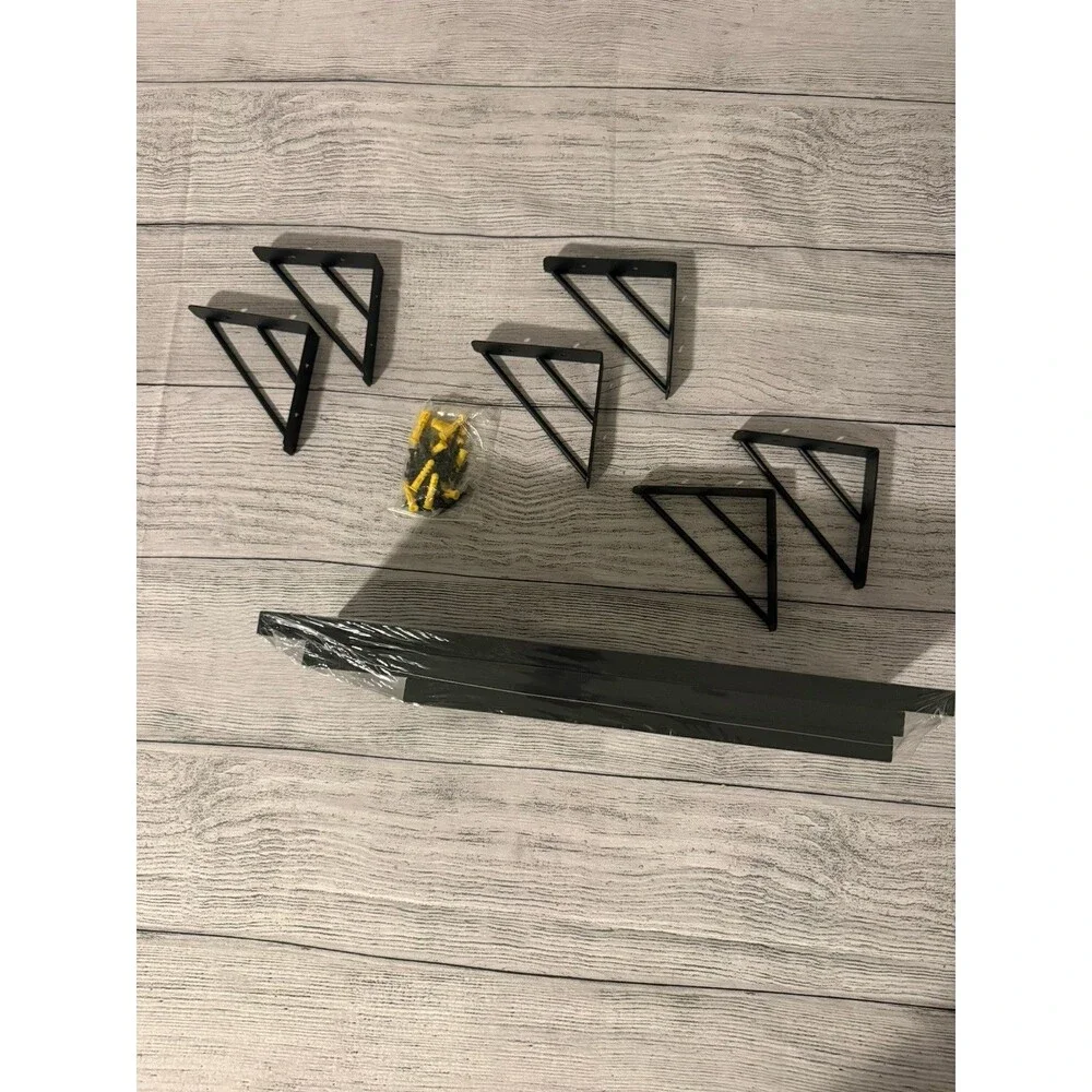 Floating Shelves 3 Pack, Black Different SzWall Mounted Wall Shelves Home Decor
